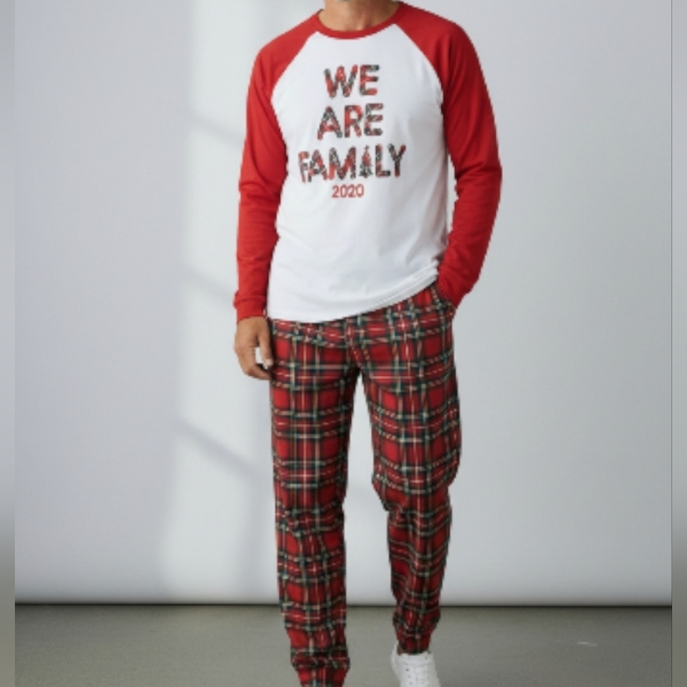 Place Plaid Long Sleeve Unisex Christmas 2020 Pj Set sz XL